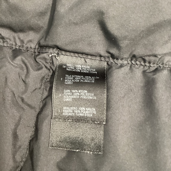 The North Face 700 A0256 Midnight Black Quilted Vest Goose Down Full Zip Size L - Picture 8 of 12